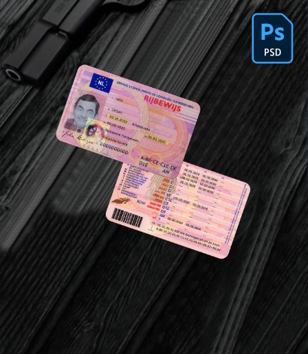 Netherlands driving license PSD